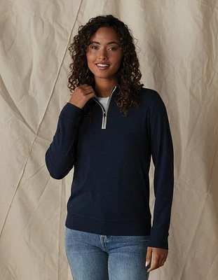 Puremeso Weekend Companion Quarter Zip Navy