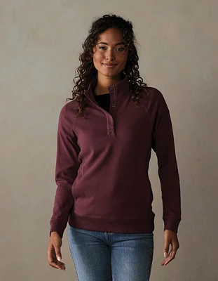 Puremeso Weekend Snap Pullover Wine