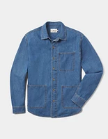 Lightweight Denim Overshirt Medium Wash