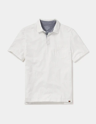 Vintage Slub Pocket Polo White