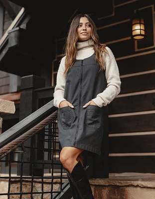 Scout Canvas Pinafore Dress Phantom