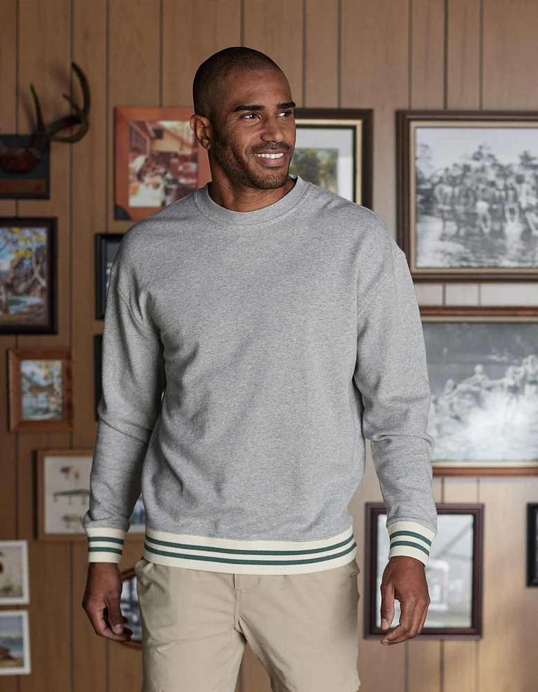 Cole Terry Varsity Sweatshirt Heathered Grey