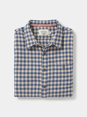 Hudson Double Brushed Flannel Khaki Plaid