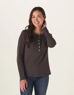 Women's Puremeso Henley Charcoal