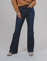 Mid-Rise Flare Jean Dark Indigo