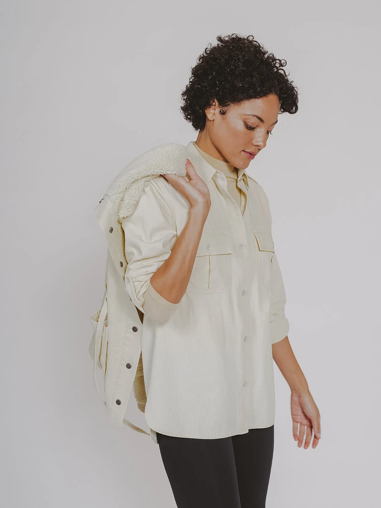 Military Overshirt Ivory