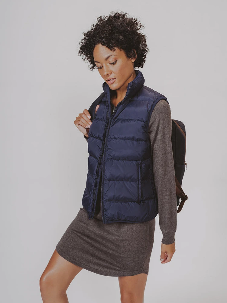 Women's Puffer Vest Navy