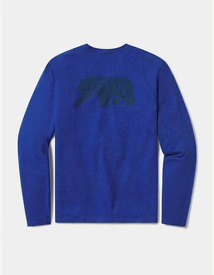 Worn Bear Long Sleeve T-Shirt Blue