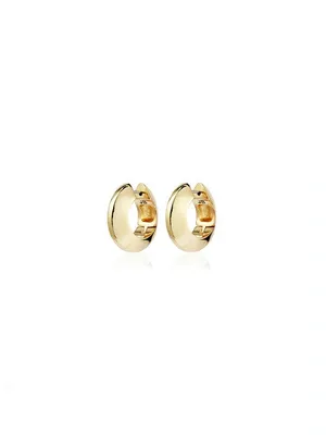 Jenny Bird Gold Wide Hinged Hoops