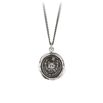 Pyrrha Silver 'Live In The Moment' Necklace