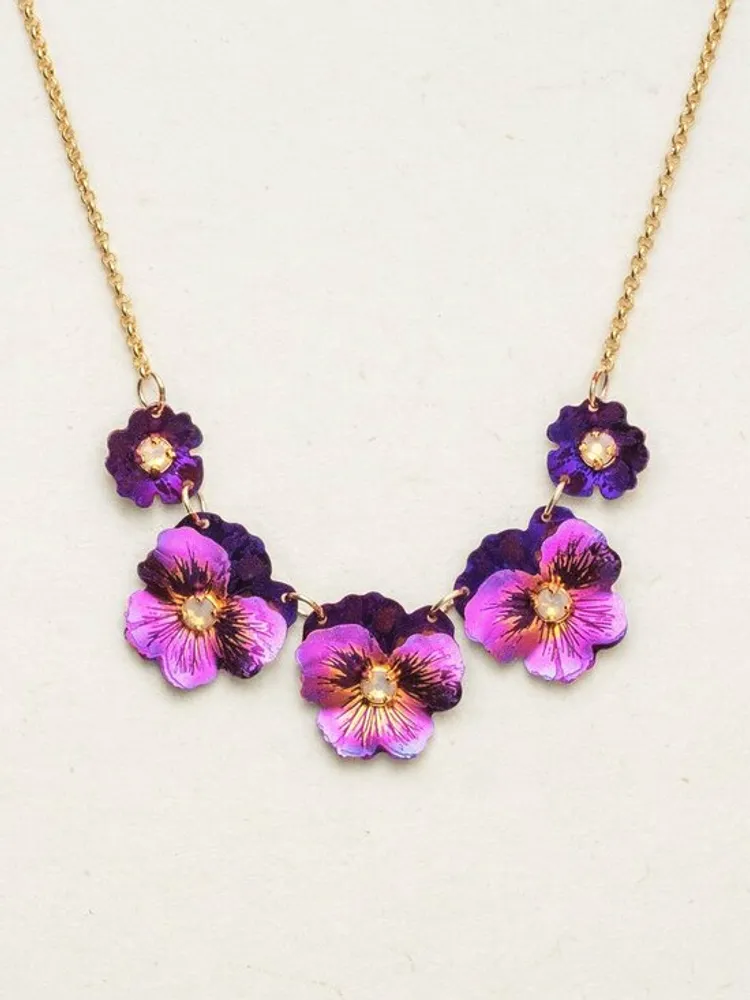 Holly Yashi Champagne 'Garden Pansy' Necklace