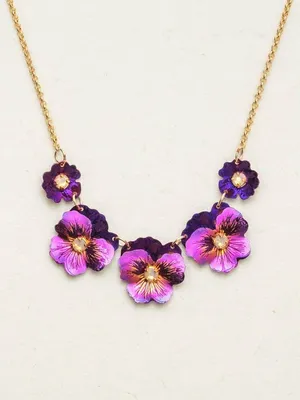 Holly Yashi Champagne 'Garden Pansy' Necklace