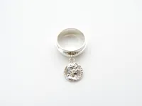 Marseille Silver Coin Dangle Ring Size