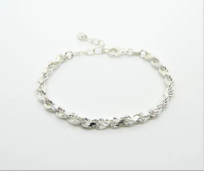 Marseille Sterling Rope Chain Bracelet