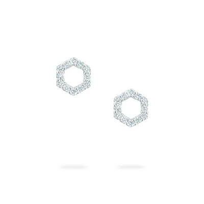 Birks Iconic 18K White Gold Bee Chic 0.12 ct Diamond Studs