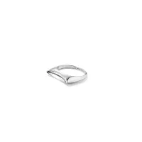 Jenny Bird Silver Groove Ring Size 7