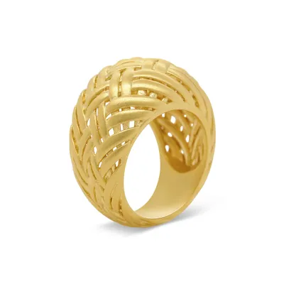 Dean Davidson Gold Weave Dome Ring Size 8