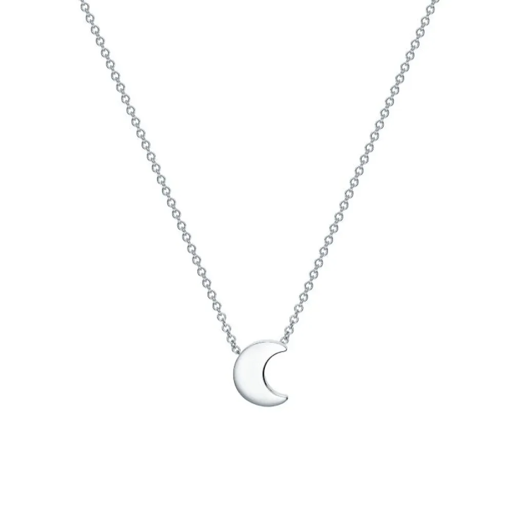 Birks Sterling Moon Pendant Necklace