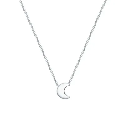 Birks Sterling Moon Pendant Necklace