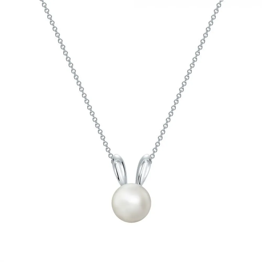 Birks Sterling Arctic Hare Pearl Necklace