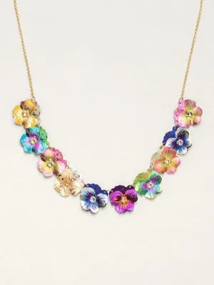 Holly Yashi Multi Tone 'Garden Pansy' Collar Necklace