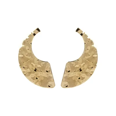 Etrusca Fancy Symmetrical Half Moon Earrings