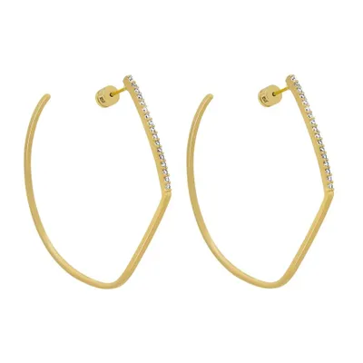 Dean Davidson Gold White Topaz Spire Hoops