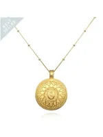 Satya Gold Hamsa Mandala Necklace