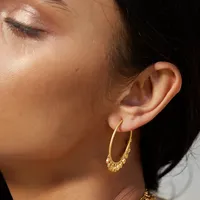 Satya Gold Moon Phase Hoops