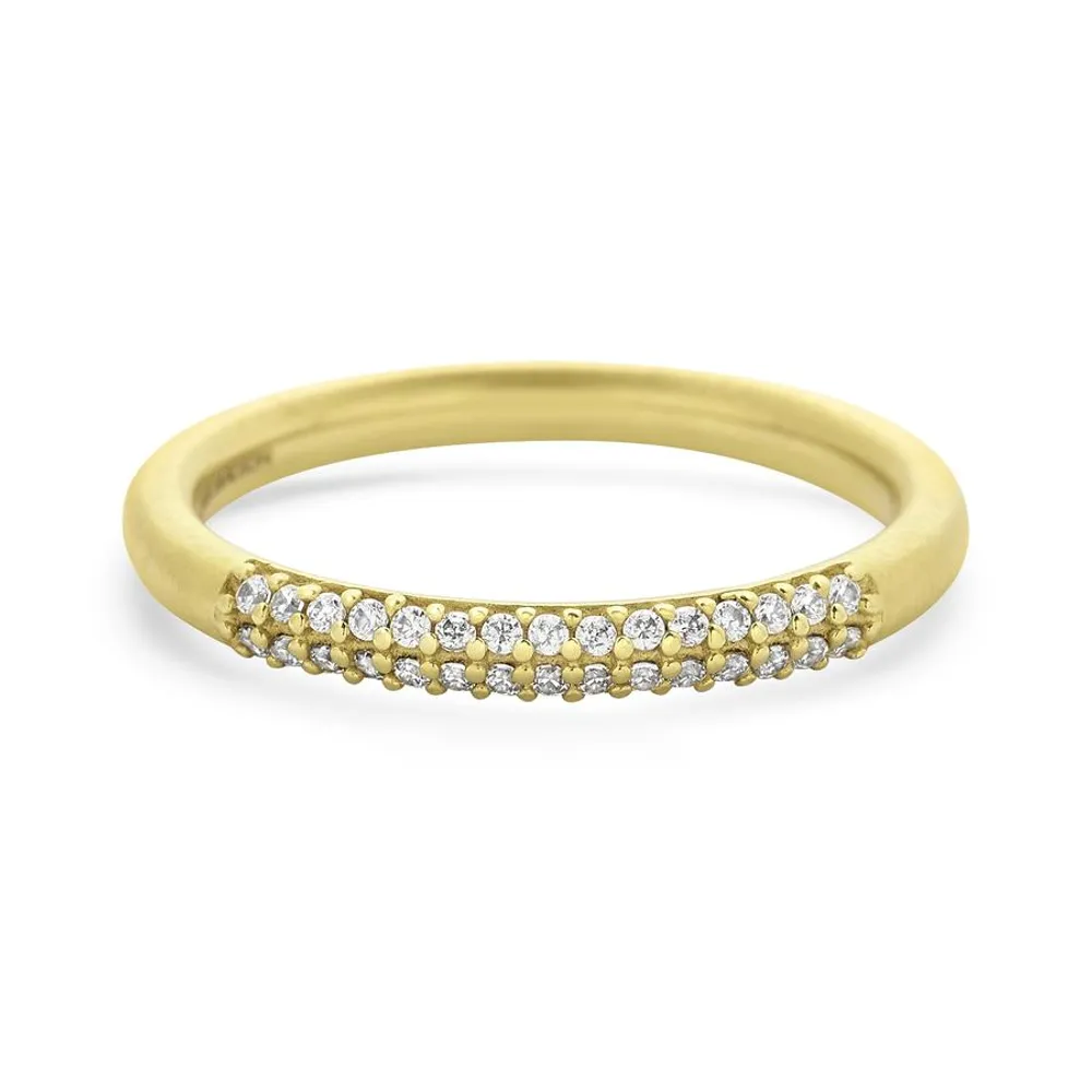 Dean Davidson Gold Signature Pave Band SZ 7