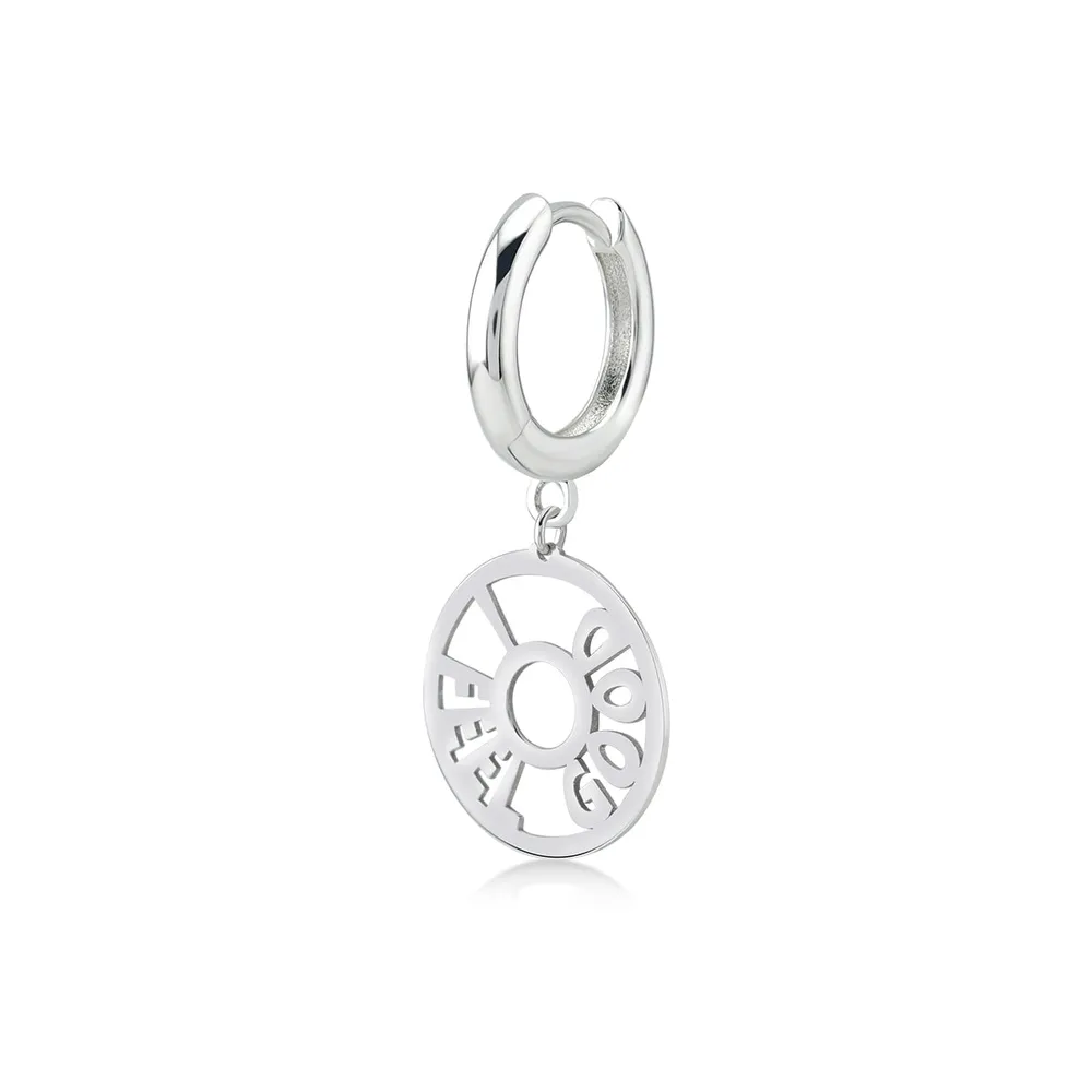 KURSHUNI Silver I FEEL GOOD Single Earring