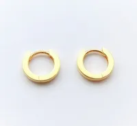 Kurshuni Gold Narrow Square Edge 12mm Huggie Hoops