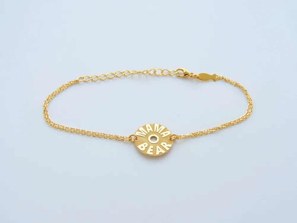 KURSHUNI Gold MAMA BEAR Bracelet