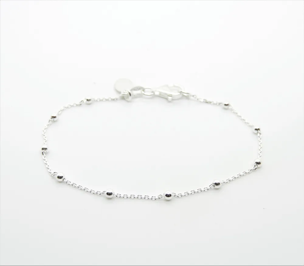 Marseille Sterling Fine ball Stations Bracelet