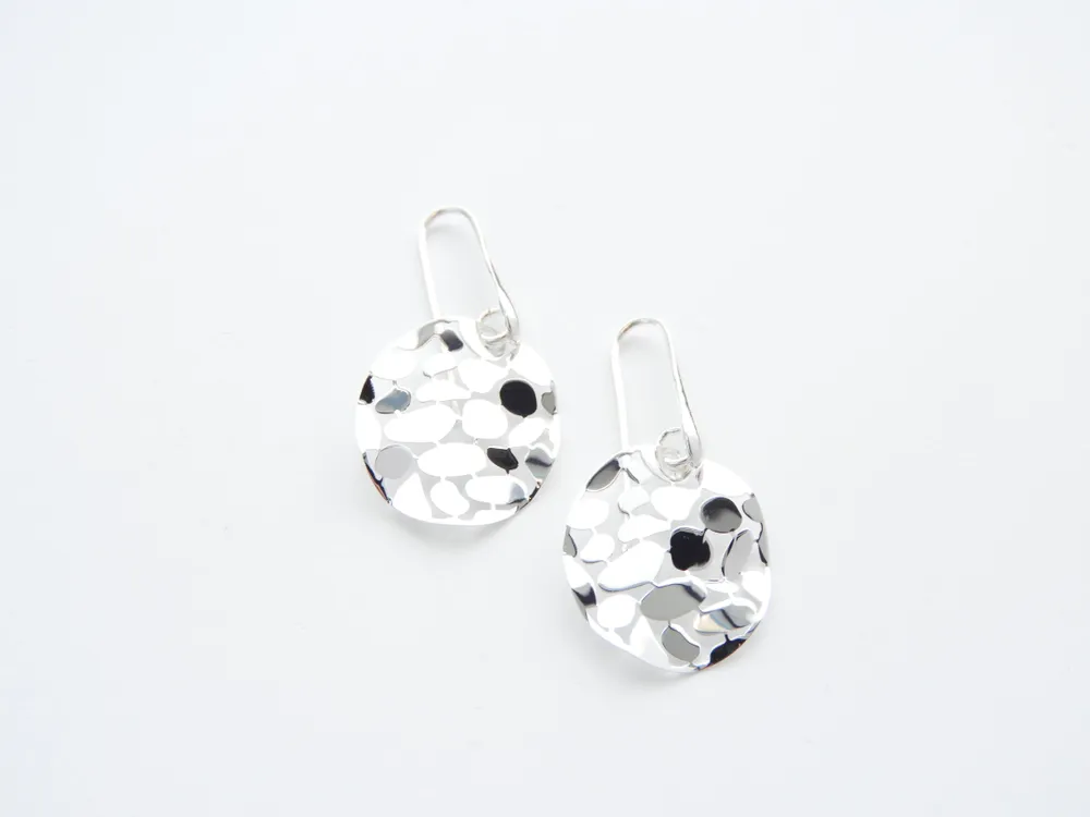 Marseille Silver Small Mosaic Oval Earrings