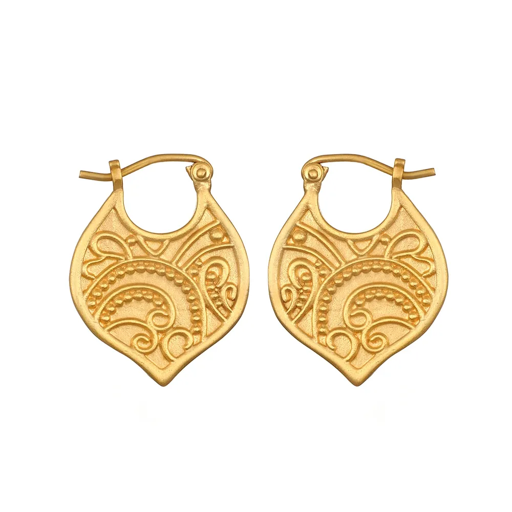 Satya Gold Paisley Eternal Devotion Hoop Earrings