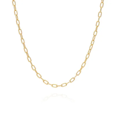 Anna Beck Elongated Oval Chain Collar Necklace - Gold