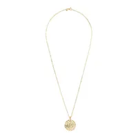 Etrusca Openwork Disc Rolo Chain Necklace