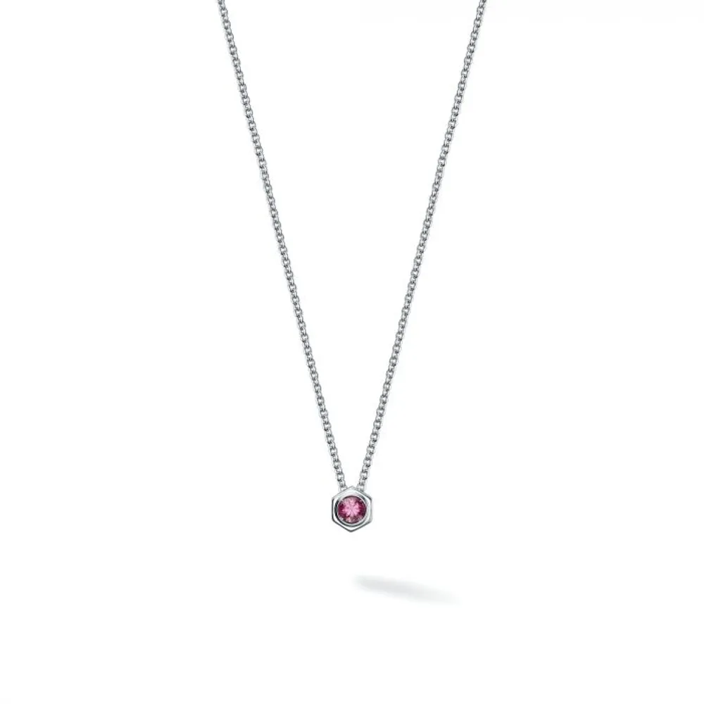 Birks Sterling Bee Chic Pink Tourmaline Necklace