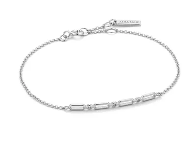 Ania Haie Silver Modern Solid Bar Bracelet