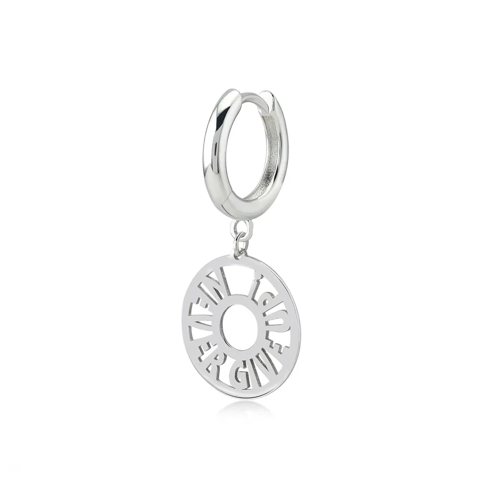 KURSHUNI Silver NEVER GIVE UP! Single Earring