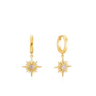 Ania Haie Gold Midnight Star Huggie Hoop Earrings