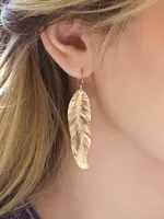 Holly Yashi Silver 'Free Spirit' Feather Earrings