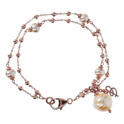 Bronzallure Pearl Stations Rosary Bracelet