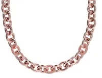 Bronzallure Textured Large Oval Rolo Necklace