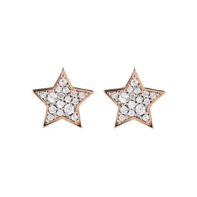 Bronzallure Pavé Star Earrings
