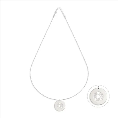 Kurshuni Silver Hope Joy Love Necklace