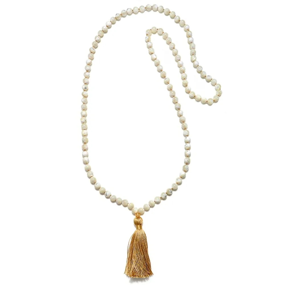 Satya Wisdom Lotus Pearl Gemstone Mala