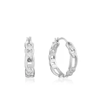 Ania Haie Silver Figaro Chain Hoops