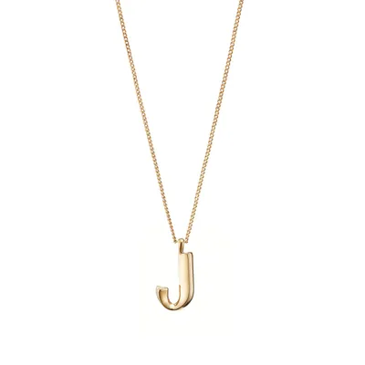 Jenny Bird Gold Monogram Necklace 'J'